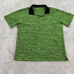 XPBX Pro Men's Shirt XL Green Black Short Sleeve Polo Golf Polyester